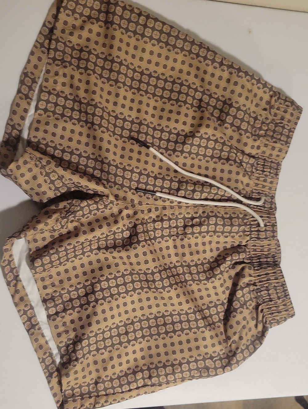 OAS Beige and Brown Printed Men’s Shorts